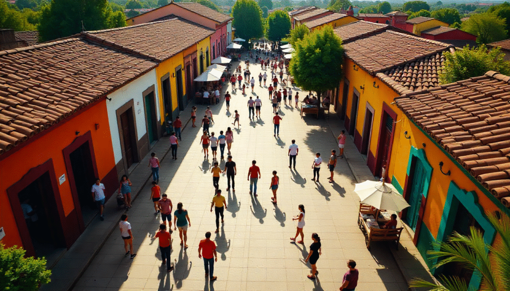 freepik a vibrant bustling aerial drone shot of a traditio 60943